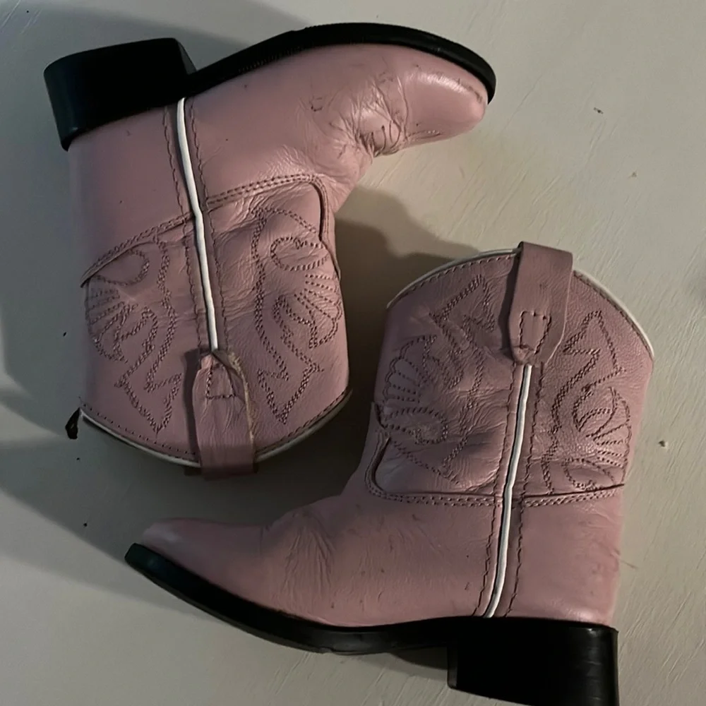 Masterson Boot Co. girls’ pink leather boots 5.5
